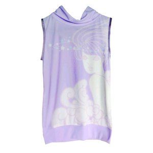 90s beautiful lavender girl turtle neck tank top